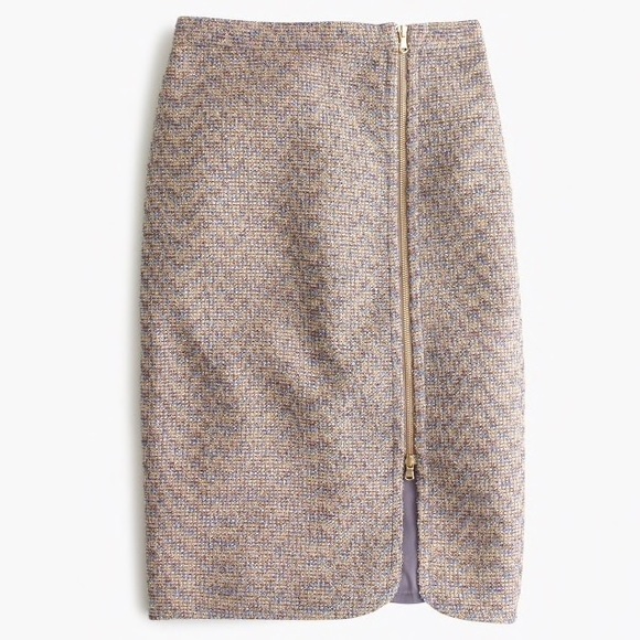 J. Crew Dresses & Skirts - NWOT J.Crew Zip Front Pencil Skirt Sparkle Tweed